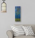 Olive Branch No. 2 Textured Original Painting By Artist Rafi Perez Mixed Medium on Canvas 8X24