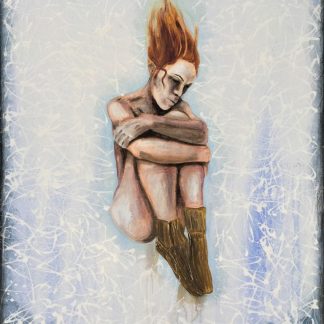 Fire And Ice Wall Art By Artist Rafi Perez Mixed Medium On Canvas 24x30