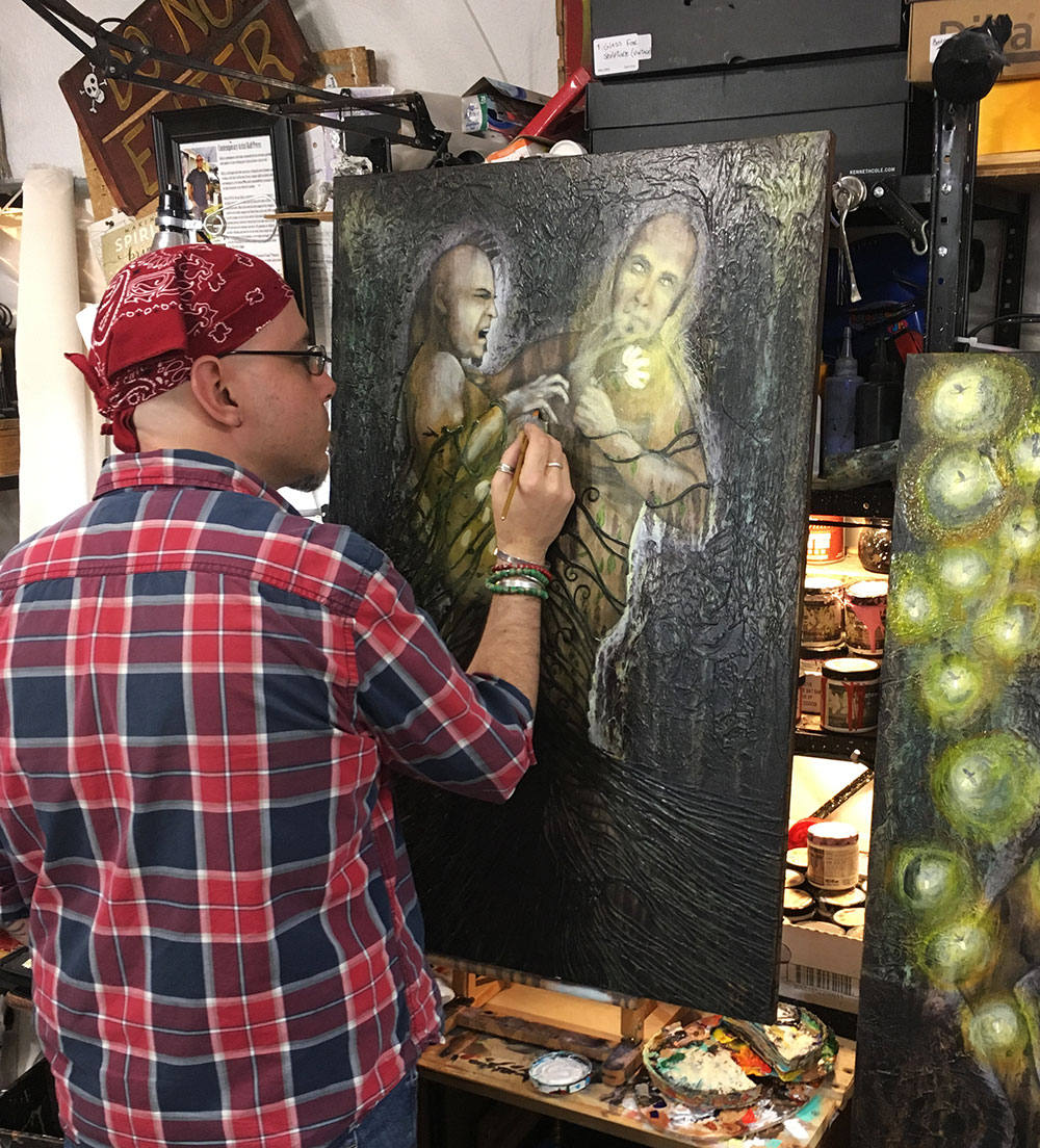 Gratitude And Envy Wall Art By Artist Rafi Perez Mixed Medium On Canvas 24x36 - Image 5