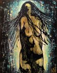 Original Painting Made Of Light By Artist Rafi Perez Mixed Medium On Canvas 18x24