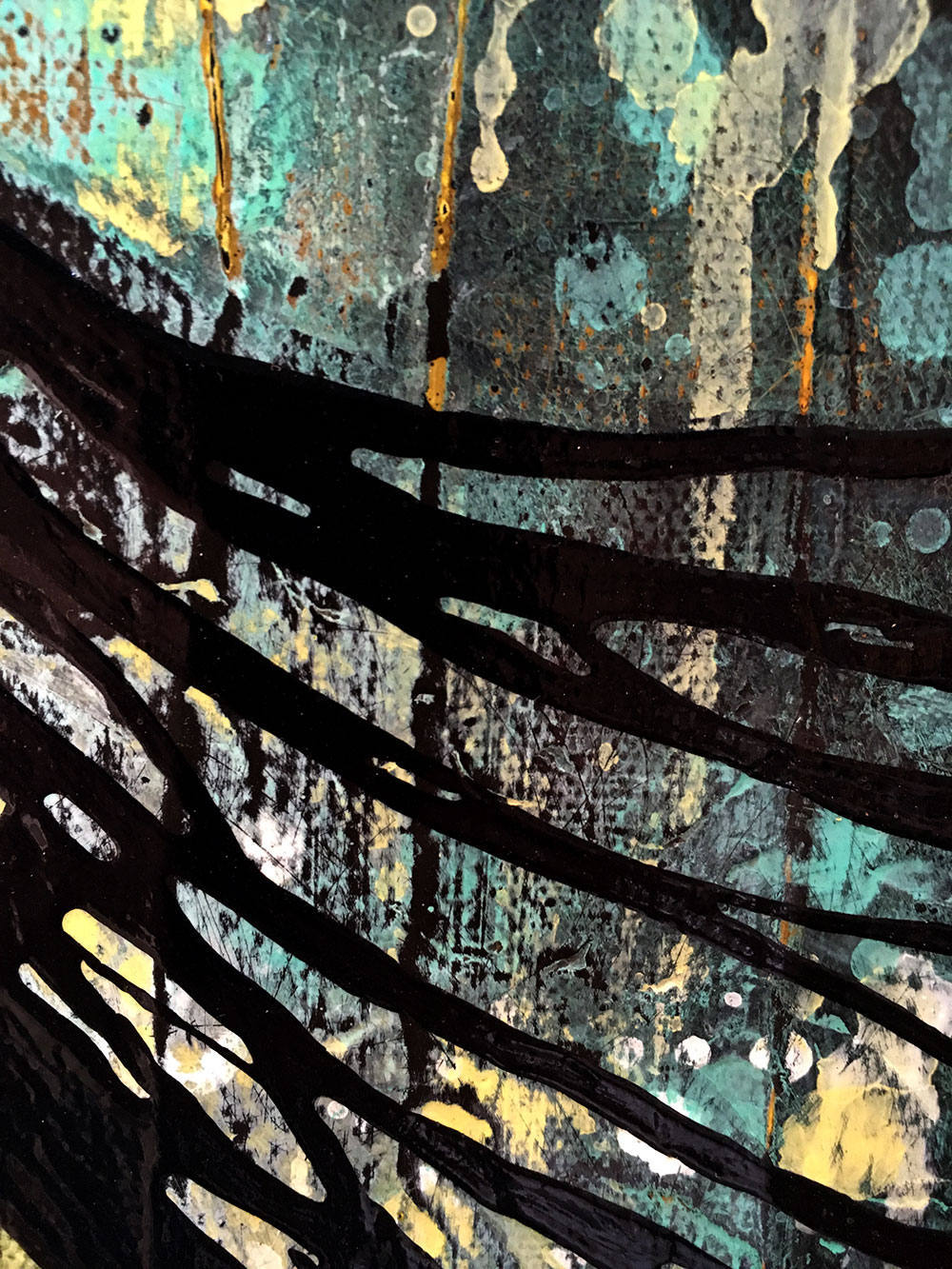 Original Painting Made Of Light By Artist Rafi Perez Mixed Medium On Canvas 18x24 - Image 4