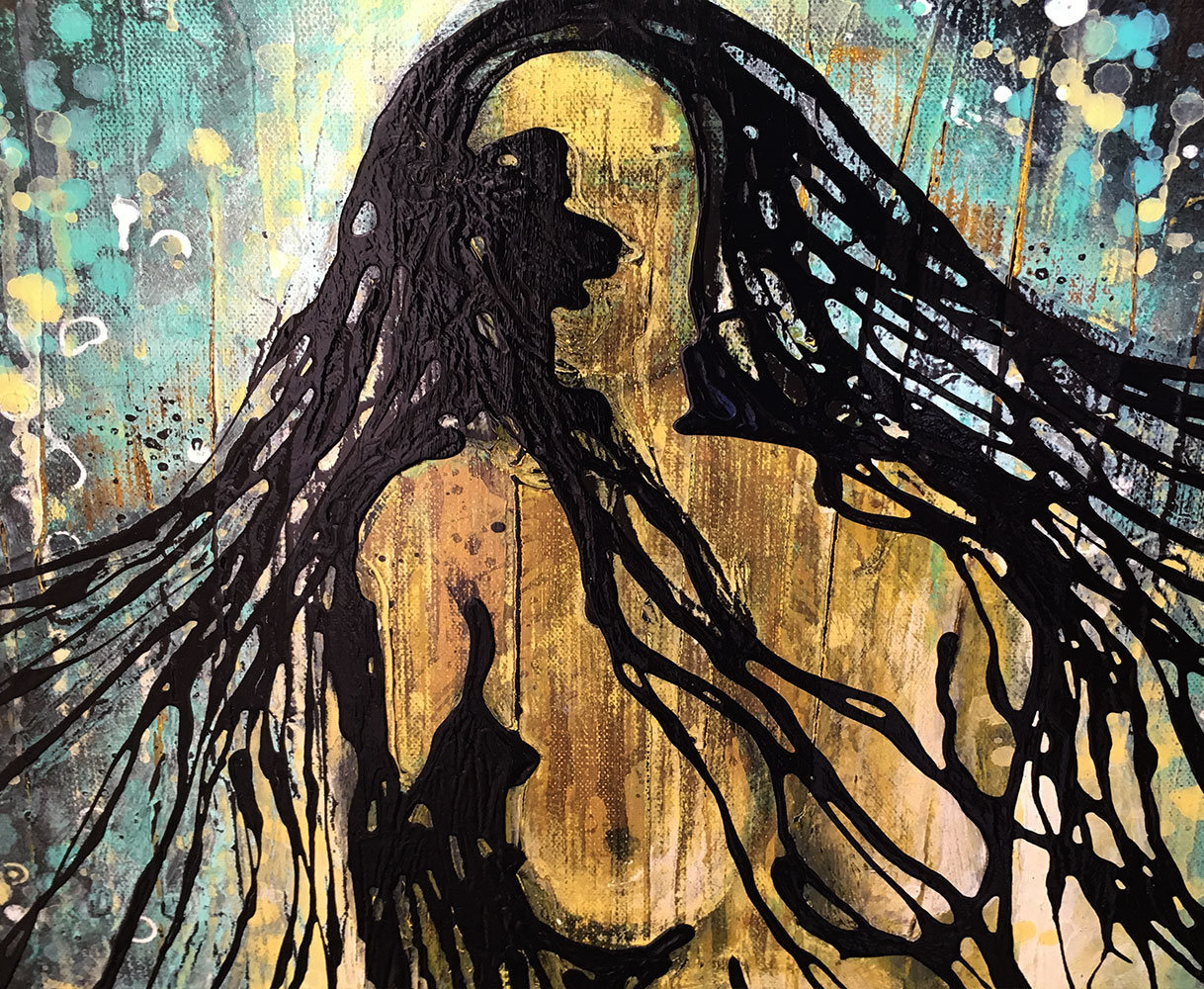 Original Painting Made Of Light By Artist Rafi Perez Mixed Medium On Canvas 18x24 - Image 5