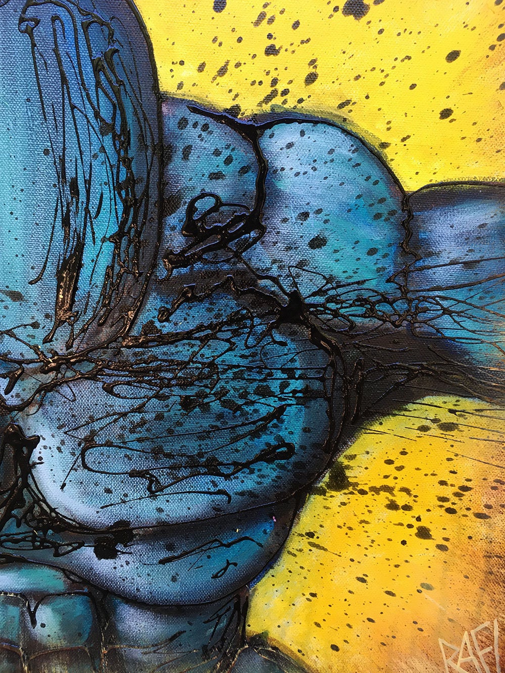 Original Painting Unlimited Freedom by artist Rafi Perez Mixed Medium on Canvas 16X20 - Image 2