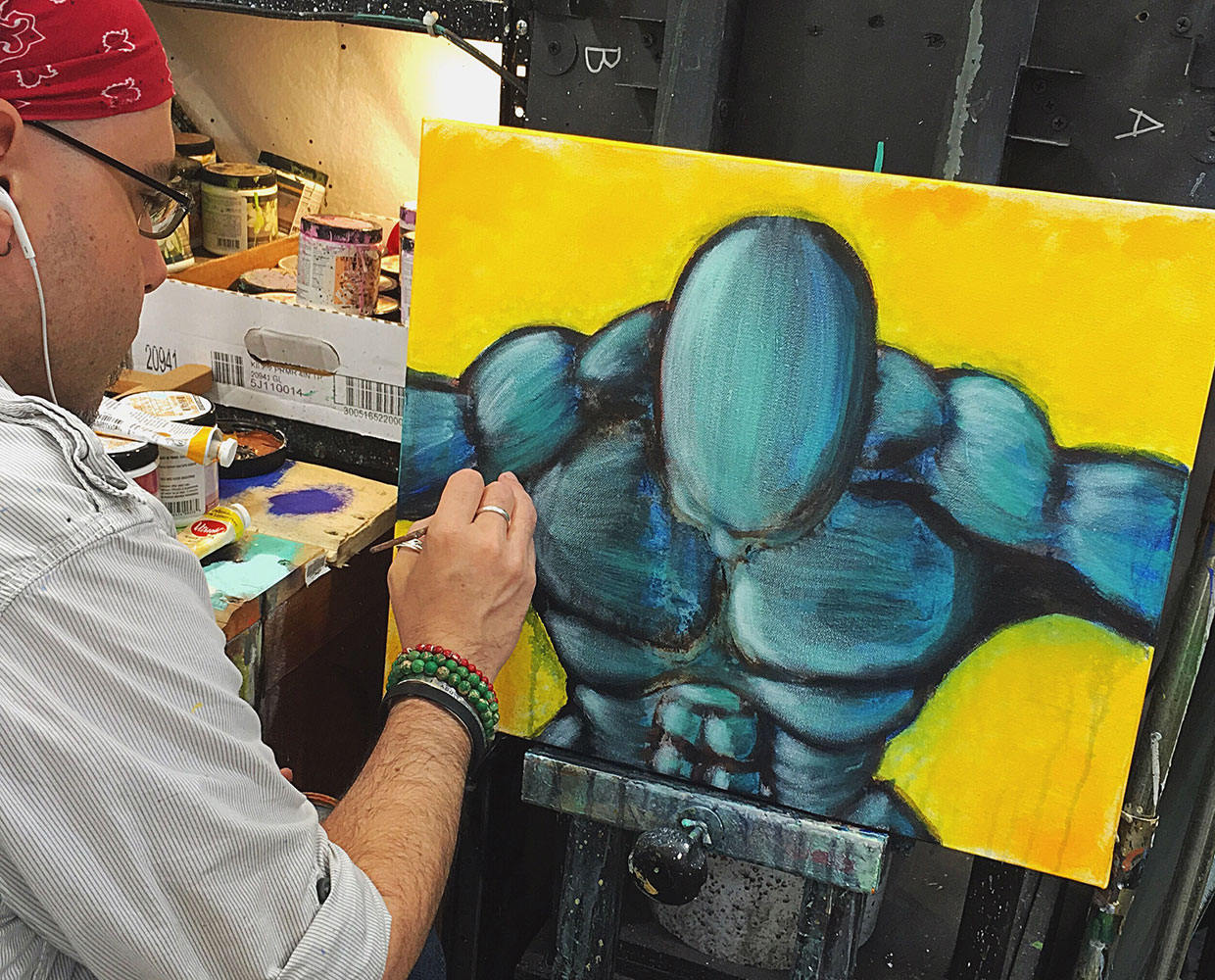 Original Painting Unlimited Freedom by artist Rafi Perez Mixed Medium on Canvas 16X20 - Image 5