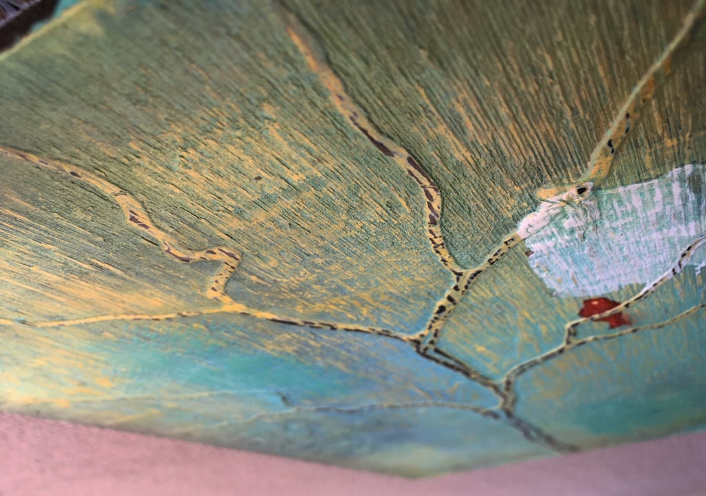 Out on A Limb Red Bird - Abstract Tree - Mixed Media On Reclaimed Wood By Rafi - Image 2