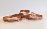 Personalized Copper Cuff Bracelet - Lightweight Cuff - Hammered and Custom Stamped - Men's and Women's Cuff