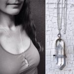 Crystal Point Spinner Necklace / Solid Sterling Silver / Genuine Quartz / Fidget Necklace
