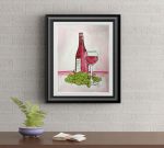 Red Wine #2 Wall Art By Artist Rafi Perez Original Wine Painting On Paper 9x12