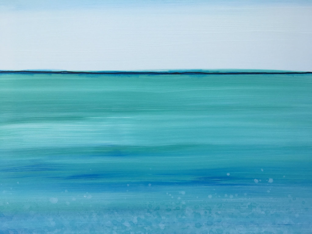 Sea Spray Original Painting By Artist Rafi Perez Mixed Medium On Canvas 24x36 - Image 3