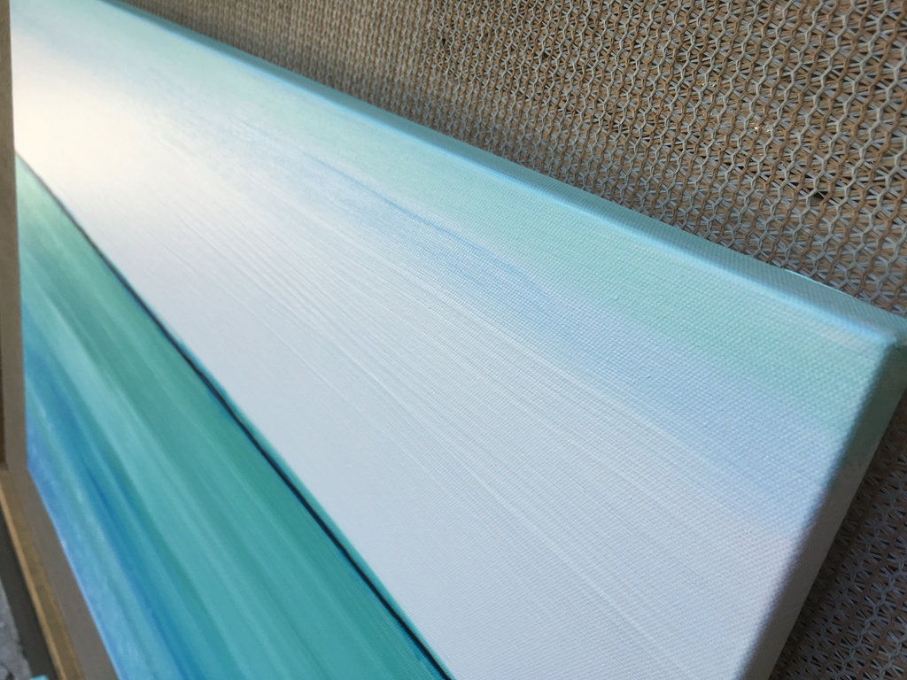 Sea Spray Original Painting By Artist Rafi Perez Mixed Medium On Canvas 24x36 - Image 6