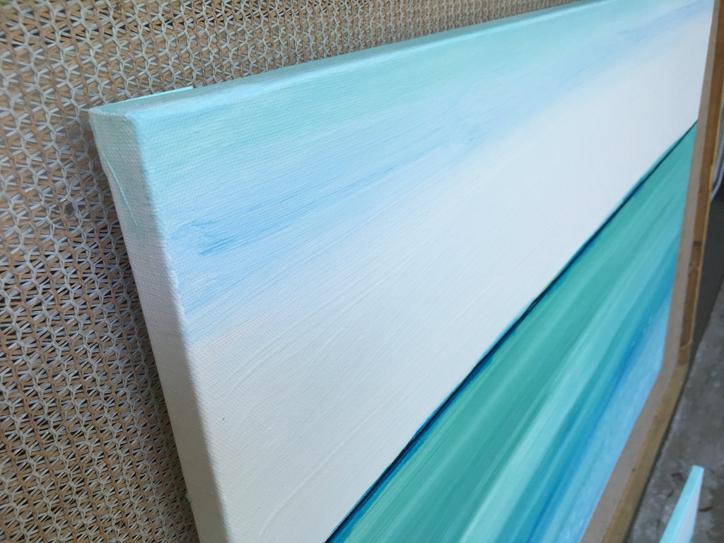Sea Spray Original Painting By Artist Rafi Perez Mixed Medium On Canvas 24x36 - Image 7
