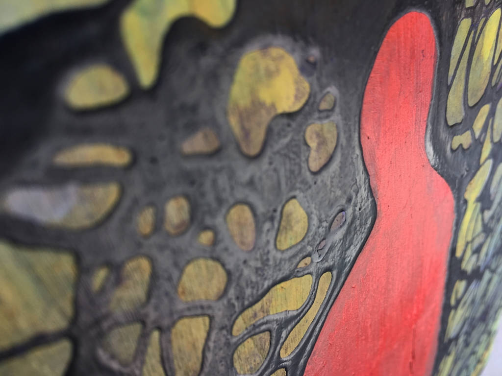 Shadow Figure Thought Form Abstract - Mixed Media On Reclaimed Wood By Rafi - Image 2