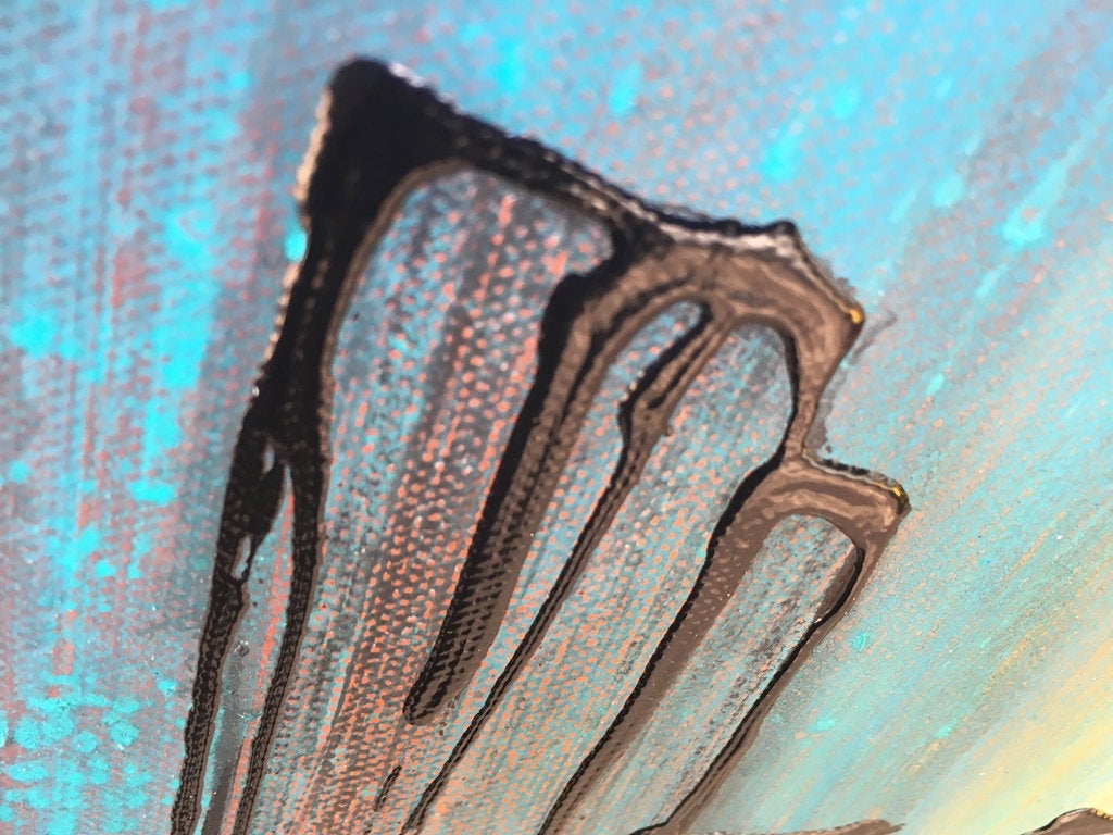 Silver Moonlight Original Painting By Artist Rafi Perez Mixed Medium On Canvas 24x30 - City Scape - Image 5