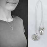 Spiral Necklace / Solid Sterling Silver / Small Koru Spiral / Hammer Forged / Subtle Hammered Texture
