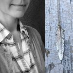 Feather Necklace / Solid Sterling Silver / Small Vertical Feather / Hand Forged Unique Feather / 18" Chain