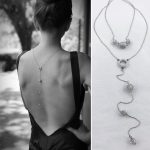 Sterling Silver Pave Crystal Y Style Necklace - Filigree Details - Cubic Zirconia Pave Inlay - Solid Sterling Silver- Art Deco Inspired