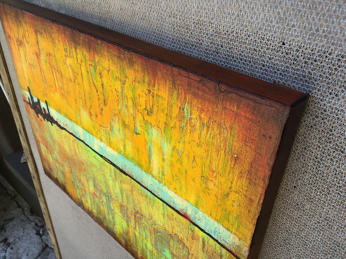The Hue You View To Choose Original Painting By Artist Rafi Perez Mixed Medium on Canvas 18X24 - Image 6