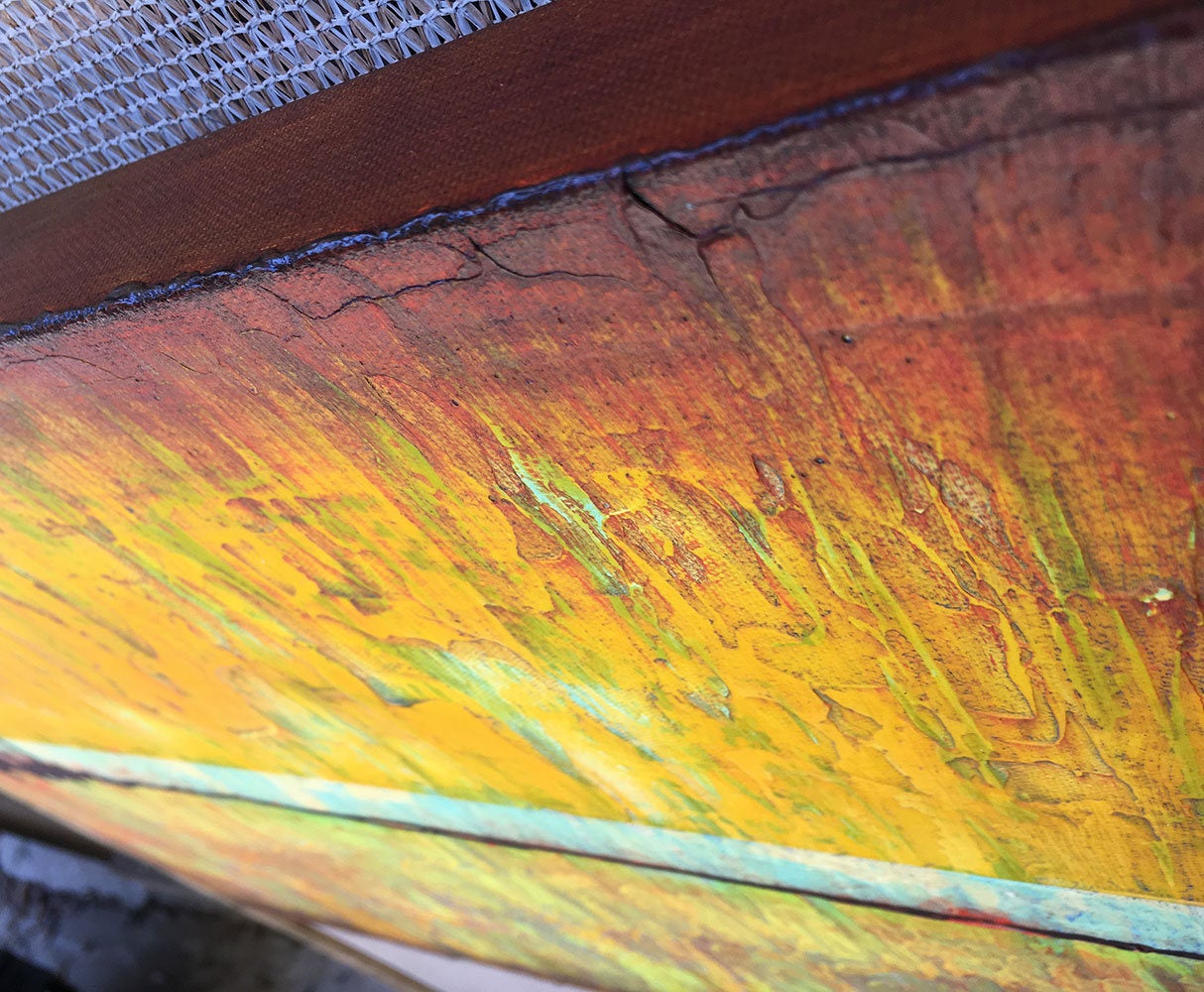 The Hue You View To Choose Original Painting By Artist Rafi Perez Mixed Medium on Canvas 18X24 - Image 7