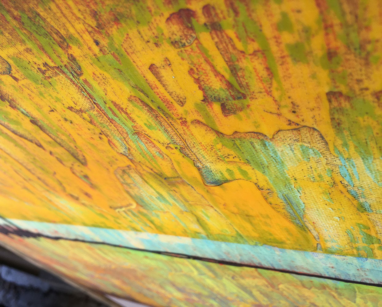 The Hue You View To Choose Original Painting By Artist Rafi Perez Mixed Medium on Canvas 18X24 - Image 8