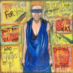 Superhero Me Art Original Painting By Artist Rafi Perez Mixed Medium On Canvas 30x30