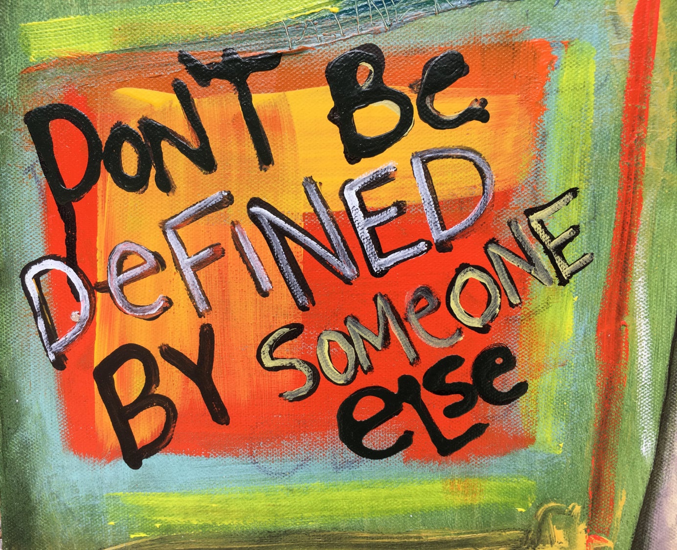 Superhero Me Art Original Painting By Artist Rafi Perez Mixed Medium On Canvas 30x30 - Image 4