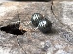 Tahitian Pearl Drop Earrings - Solid Sterling Silver - Genuine Baroque Tahitian Pearls - Blue/Grey/Brown Saltwater Pearls