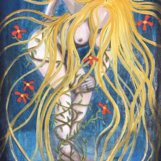 The Invention Of Beauty Original Painting By Artist Rafi Perez Mixed Medium On Unstretched Canvas 32x39