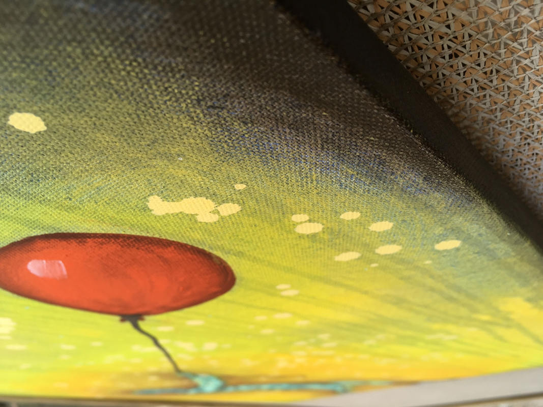 The Substance Of The Real Original Painting Balloon Man by artist Rafi Perez Mixed Medium on Canvas 18X24 - Image 3