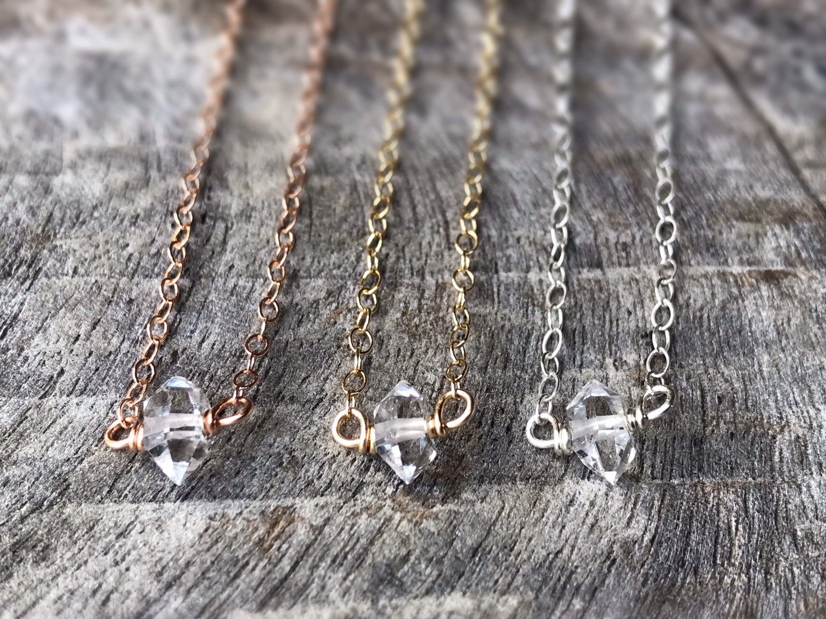 Sterling Silver Herkimer Diamond Necklace – mikelle design