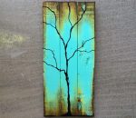 Tree Painting On Reclaimed Wood Single Season - Summer - Seasons Of Change By Rafi