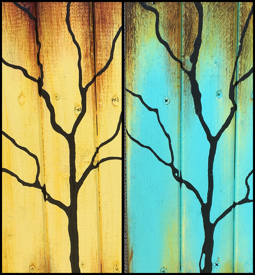 Tree Paintings on Reclaimed Wood 15X16 Seasons Of Change Double By Artist Rafi Perez - Image 5