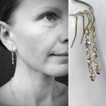 Sparkly Nugget Trail Earrings / Fine Silver / 14k Yellow Gold Filled