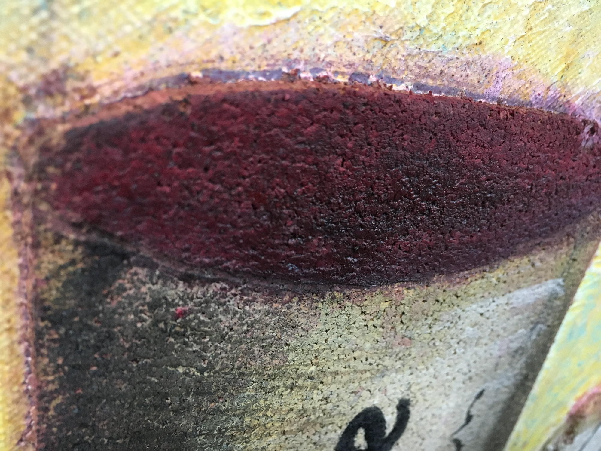 Two Wine Cork Original Painting by Artist Rafi Perez Mixed Medium Textured on Canvas 18X24 - Image 7