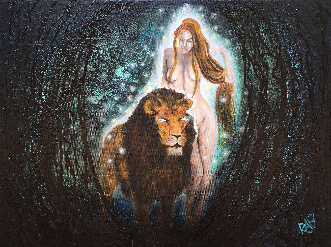 Untamed Spirit Original Painting By Artist Rafi Perez Mixed Medium On Canvas 18x24 - Image 2