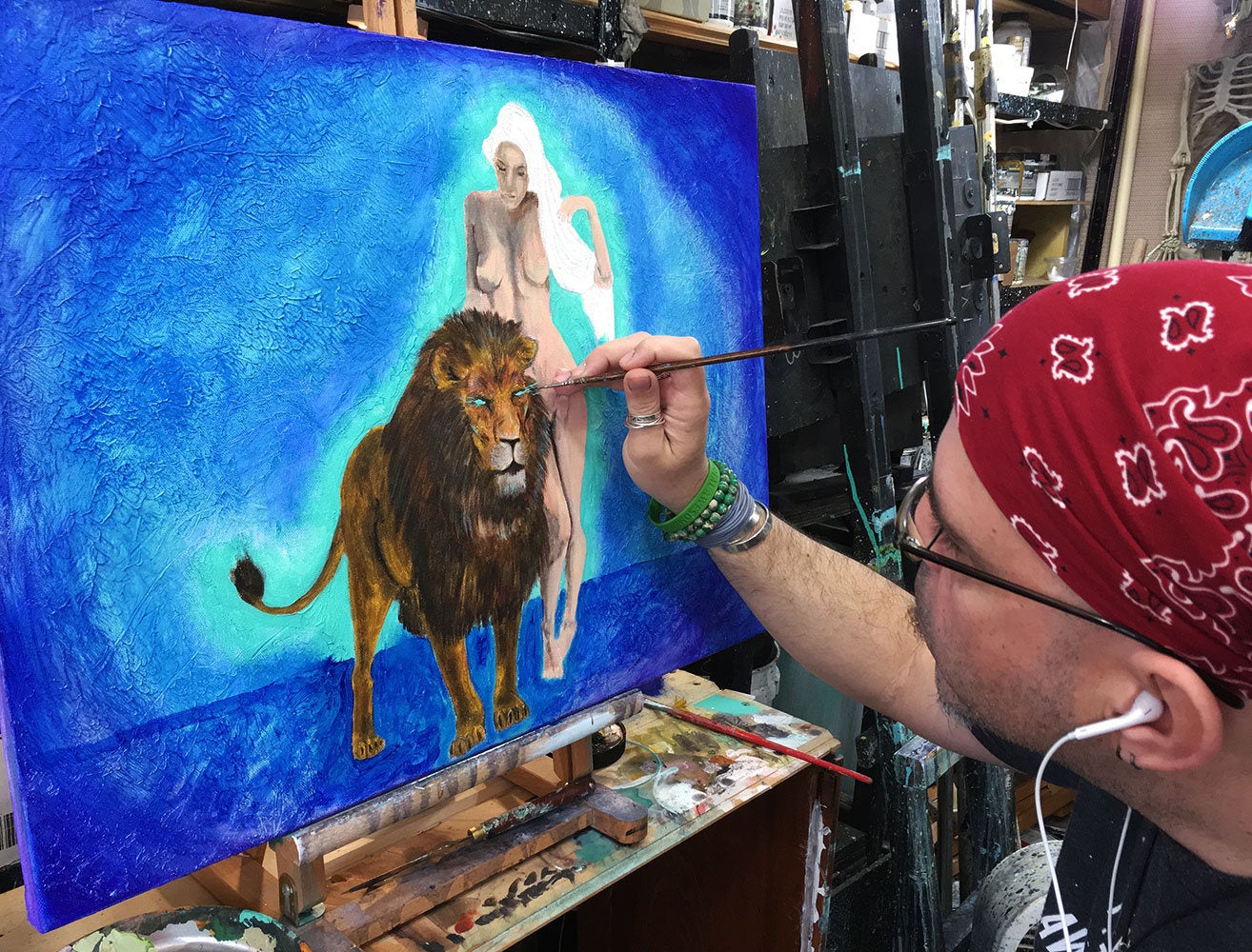 Untamed Spirit Original Painting By Artist Rafi Perez Mixed Medium On Canvas 18x24 - Image 6