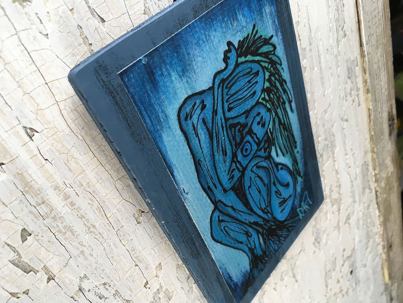 Water Elemental Rustic Wall Art By Artist Rafi Perez Original Textured ...