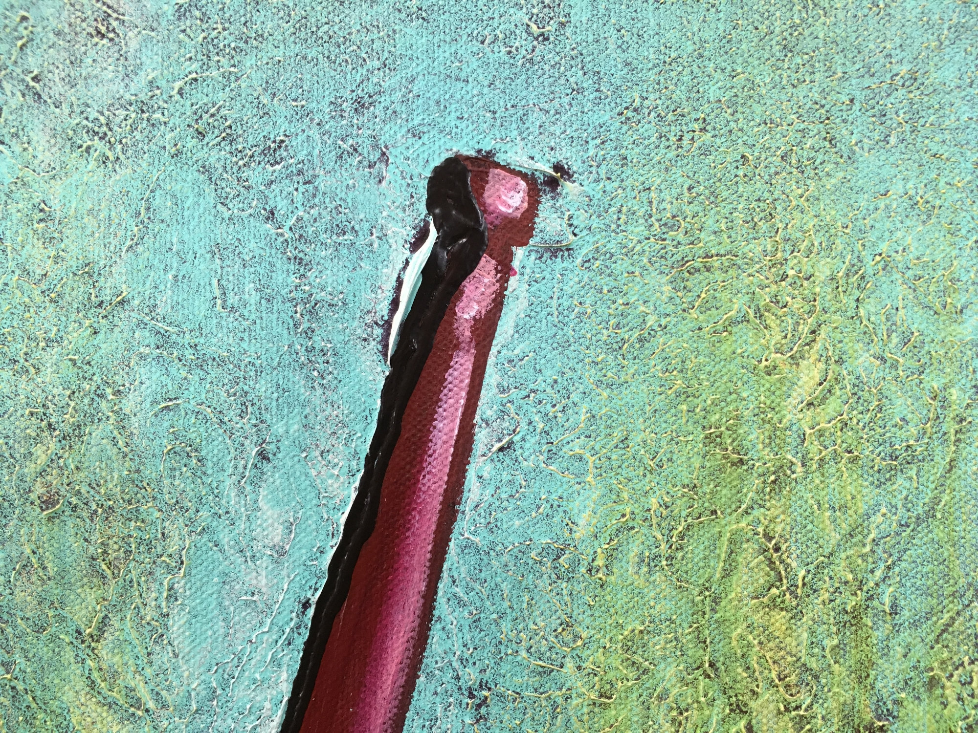 Whimsical Red Wine Original Painting By Artist Rafi Perez Mixed Medium Textured On Canvas 18x24 - Image 7