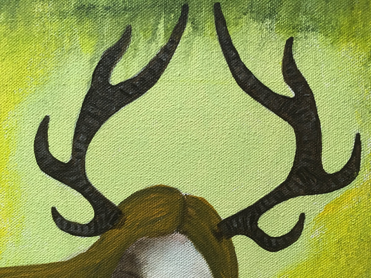 Wild Child Of The Forest Original Painting Art By Artist Rafi Perez Mixed Medium On Canvas 24x30 - Image 5