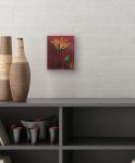 Wild Flower Painting Textured Original Painting by artist Rafi Perez Mixed Medium on Canvas 8X10
