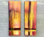 Wine And Wine Glasses Original Painting By Artist Rafi Perez Mixed Medium On Canvas 16x24
