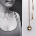 Rose Gold Abalone Spiral Necklace - 14k Rose Gold Filled - Abalone Coin Shape Shell - Double Spiral Yin Yang Design