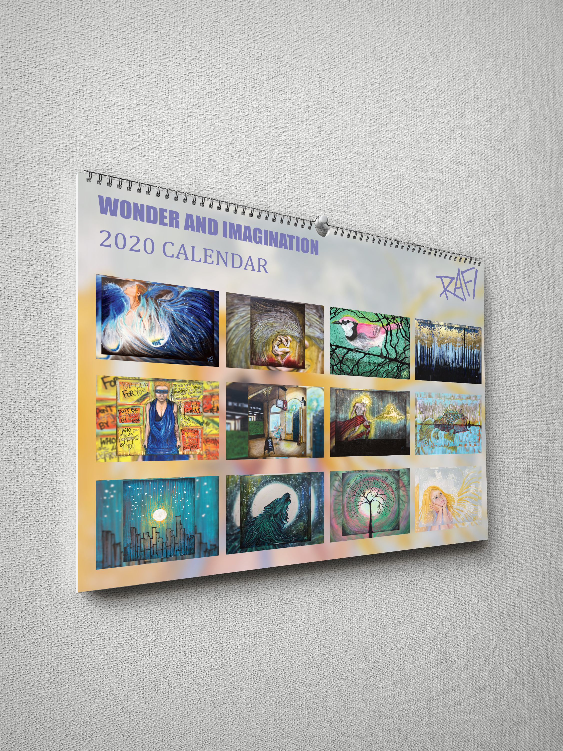 2020 Limited Edition Calendar By Artist Rafi Perez -Wonder And Imagination- Signed By The Artist - Image 5