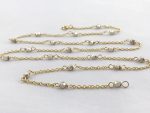 Sparkly Nugget Trail Necklace / Fine Silver / 14k Yellow Gold Filled / Custom Length