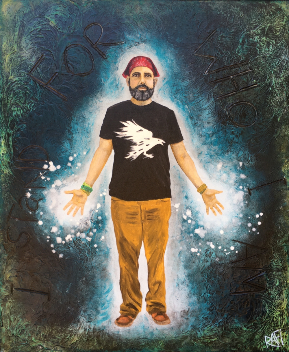 I Stand For Who I Am Original Painting Wall Art By Artist Rafi Perez Mixed Medium On Canvas 24x30 - Image 3