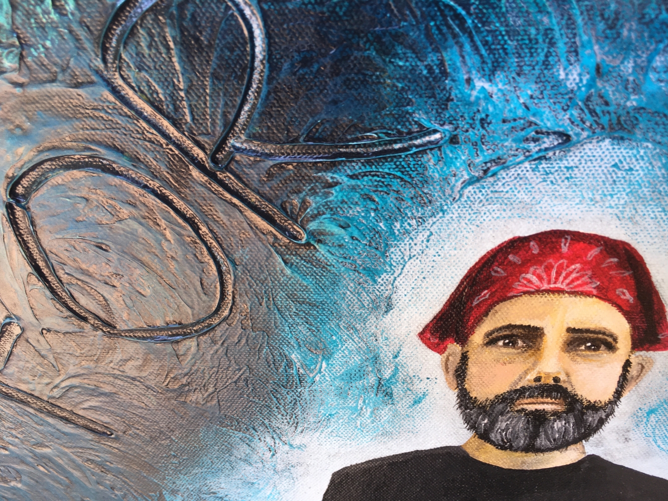 I Stand For Who I Am Original Painting Wall Art By Artist Rafi Perez Mixed Medium On Canvas 24x30 - Image 5