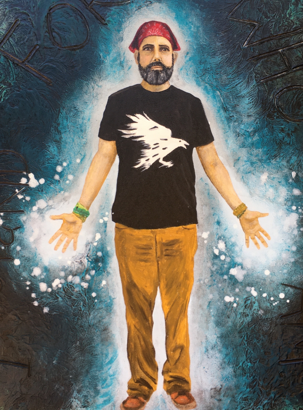 I Stand For Who I Am Original Painting Wall Art By Artist Rafi Perez Mixed Medium On Canvas 24x30 - Image 6