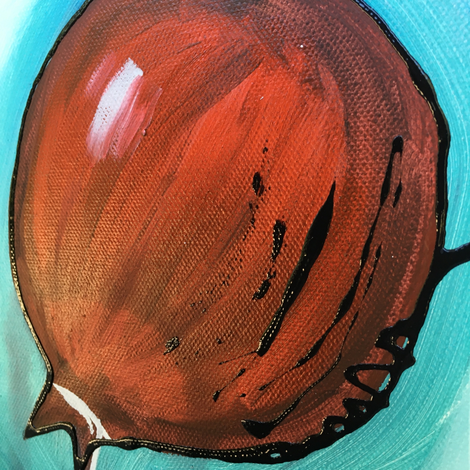 Aaarg!! Me And It Original Painting By Artist Rafi Perez Mixed Medium On Canvas 30X30 - Image 6