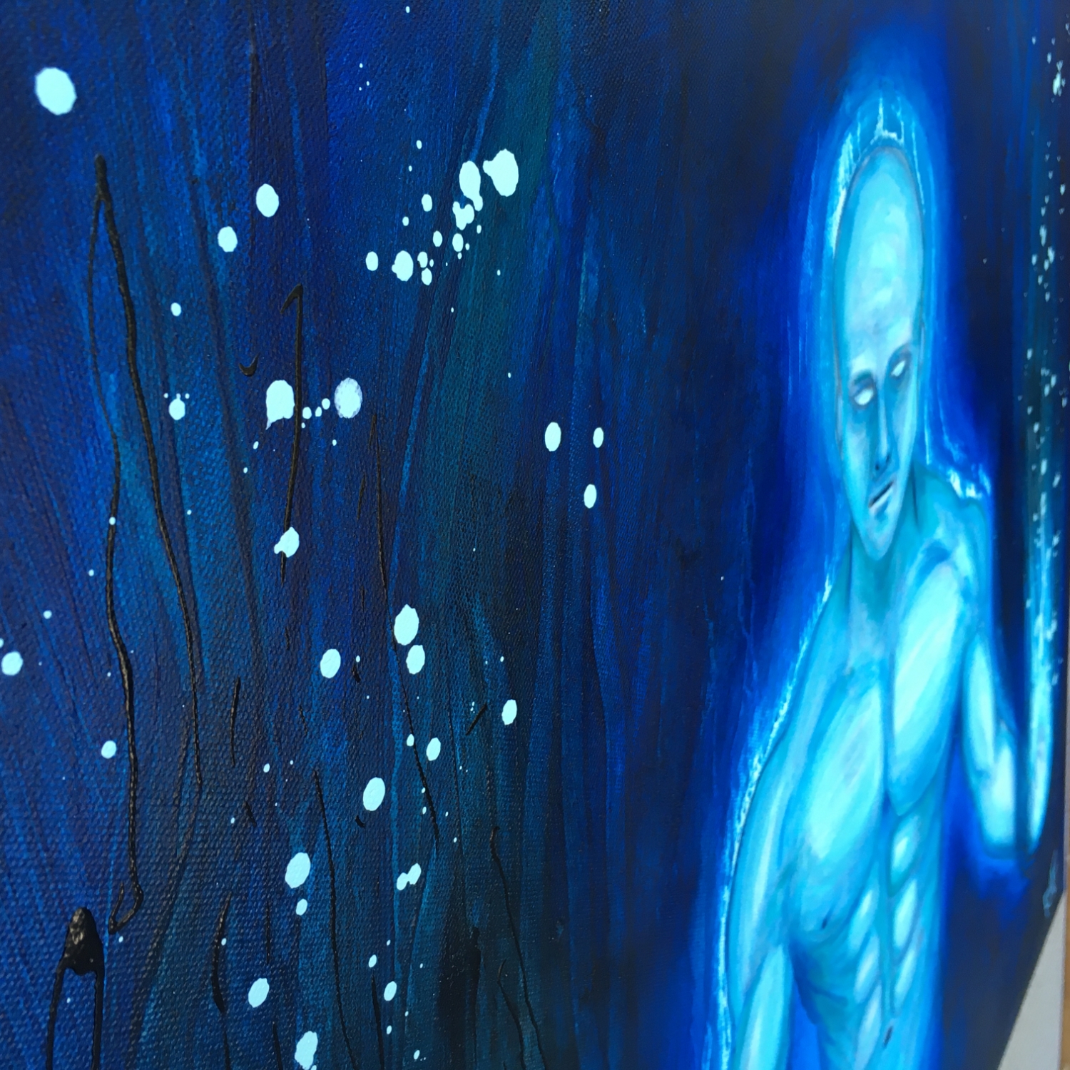The Light Inside Original Painting By Artist Rafi Perez Mixed Medium On Canvas 30x30 - Image 5