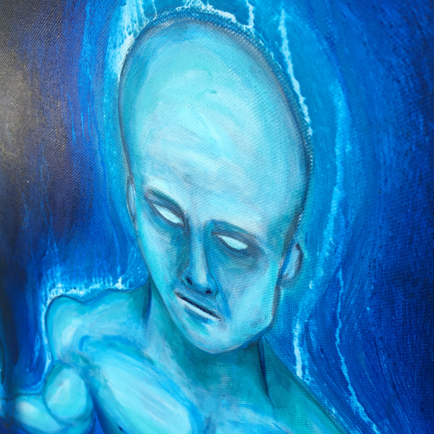 The Light Inside Original Painting By Artist Rafi Perez Mixed Medium On Canvas 30x30 - Image 6