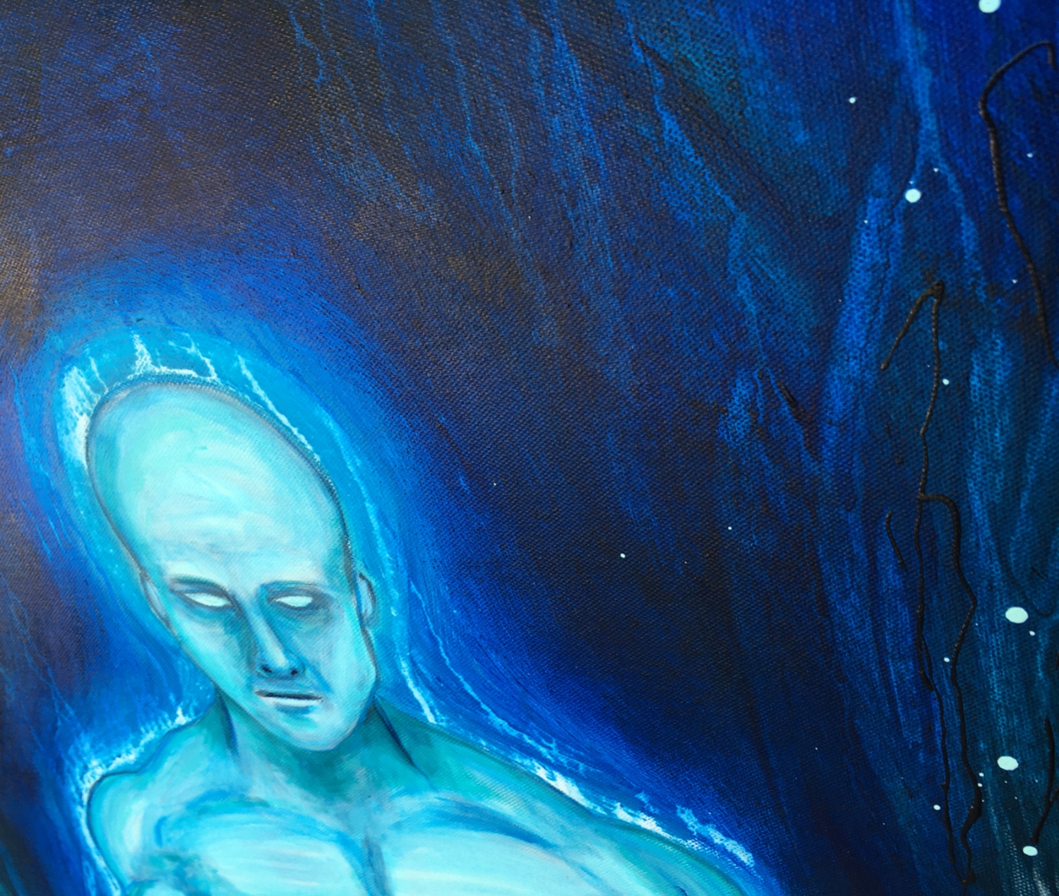 The Light Inside Original Painting By Artist Rafi Perez Mixed Medium On Canvas 30x30 - Image 9